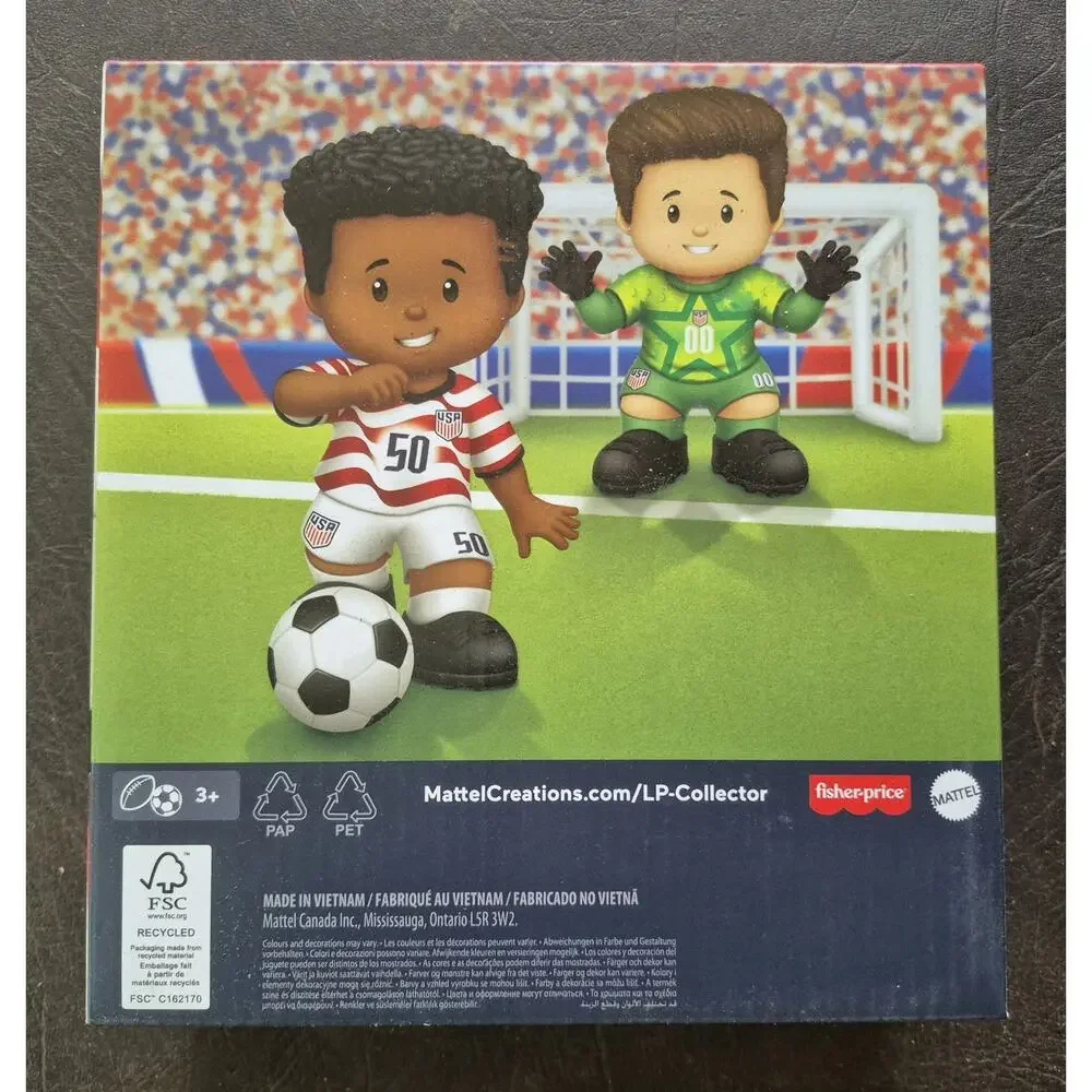 Fisher Price Little People USA Soccer Goalie Striker Figurines 2026 NEW in Box
